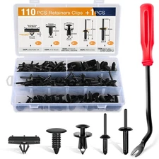 GOOACC 111Pcs Bumper Retainer Clips One Size, 110Pcs + Fastener Remover 