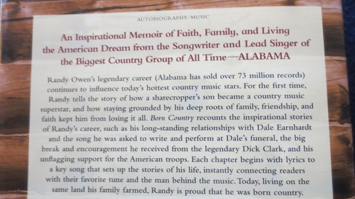 Born Country **SIGNED** Randy Owen, ALABAMA Country Music Autobiography, Career - Picture 6 of 13