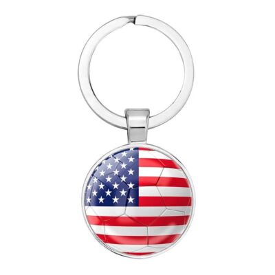 Art Attack American Flag Soccer Keychain