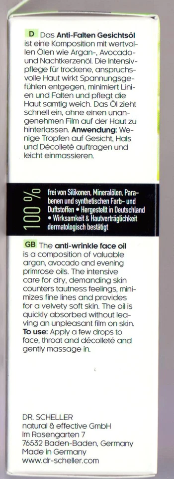1 - Aceite facial antiarrugas de argán y amaranto Dr. Scheller + 1 - Cuidado de manos Dr. Scheller Foto 4 de 4
