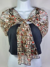 Back To School Women's Scarf Bus Education Teacher Gift Off White Scarf