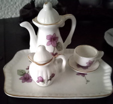 Lefton miniature doll house coffee/tea service set ceramic floral