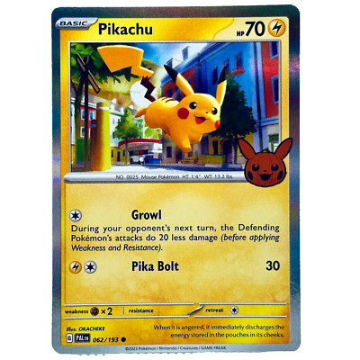 Pokemon Trick or Trade 2023 Pikachu Holo Common Card