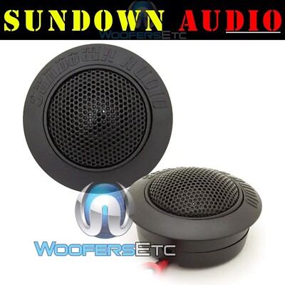 SUNDOWN AUDIO SD-T 1'' SILK DOME 4 OHM TWEETERS CAR FLUSH MOUNT PAIR NEW