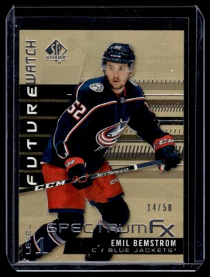 2019-20 SP Authentic Spectrum FX Gold Bounty Prize Emil Bemstrom RC 14/50