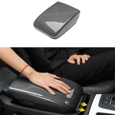 Armrest Box Cover Trim 1pc For Audi Q5 SQ5 2018-2023 Center Console Carbon Fiber