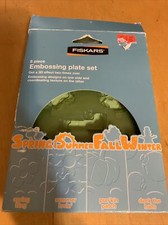 Fiskars 8 piece Embossing Texture Plate Set Spring Summer Fall Winter A1