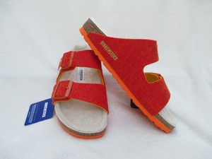 orange birkenstock arizona