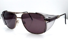 Vintage AO Safety EX550 Gunmetal Pilot Metal Sunglasses USA W/NEW LENSES 