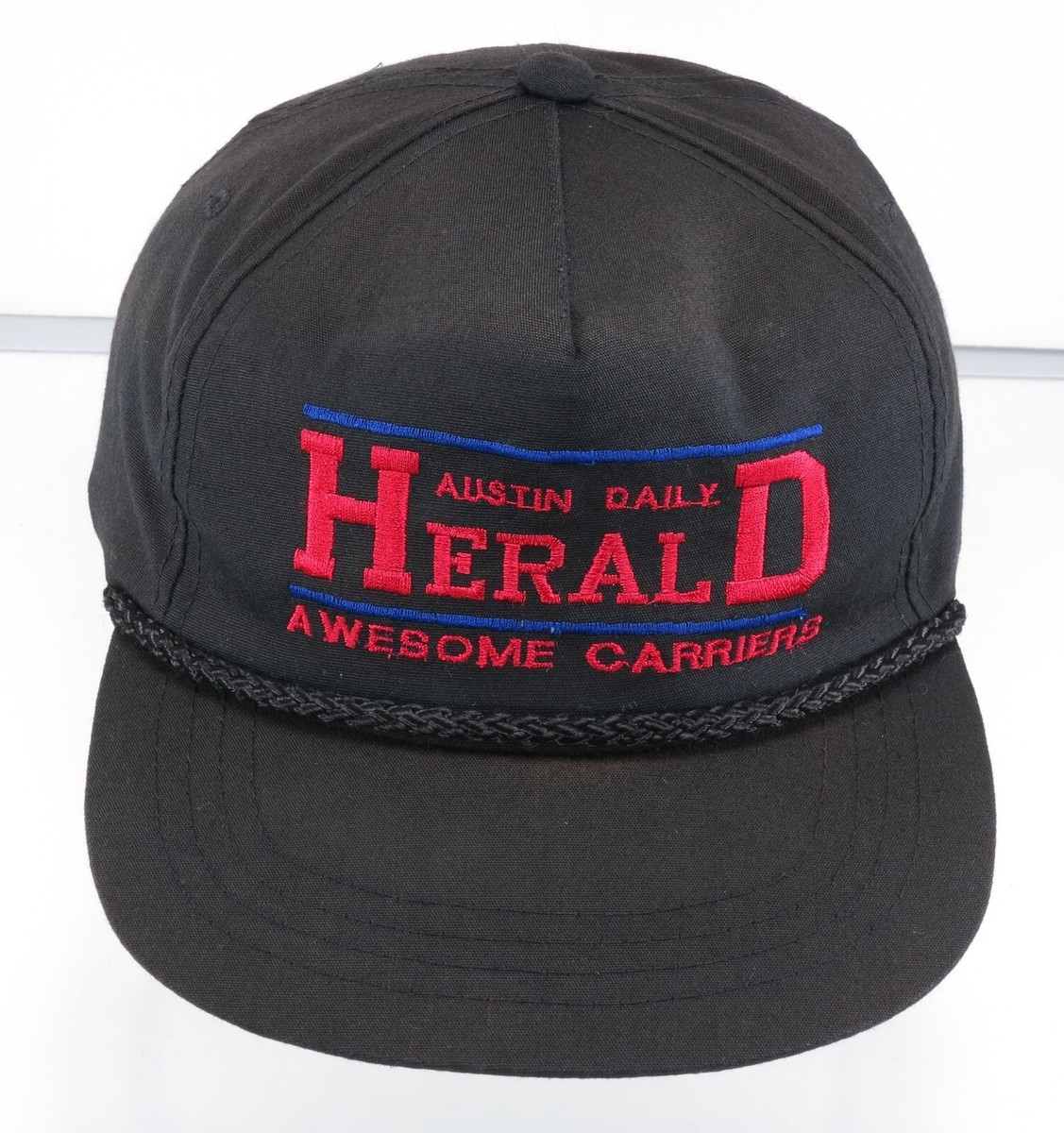 Austin Daily Herald Hat cap VTG black snapback Minnesota newspaper