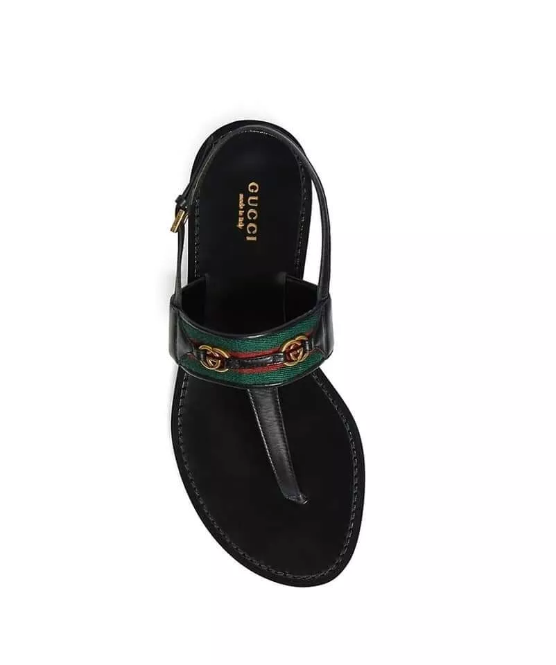 LOUIS VUITTON Black Men's Hamptons Thong Flip Flops Size 8