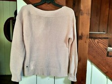 Lauren Ralph Lauren Pink Boat Neck Cotton Sweater Size L NWT