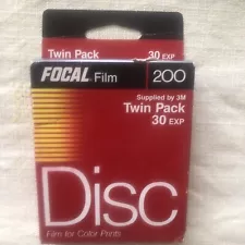 KR Focal Color Disc Film 2-Pk 30 Exposures  Exp. 1989 Lot Of 2 Kmart Vintage