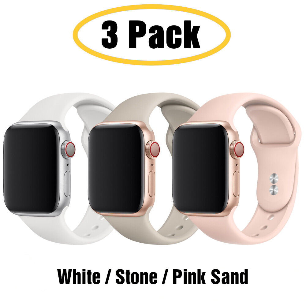 3 PACK Silicone Sport Band Strap for Apple Watch 10 9 8 7 6 3 PACK Silicone Sport Band Strap for Apple Watch 10 9 8 7 6