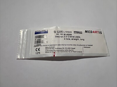 Medartis M-4320 Titan Osteosynthese Platte 4 Loch Gerade Steg 12mm Modus 2.0