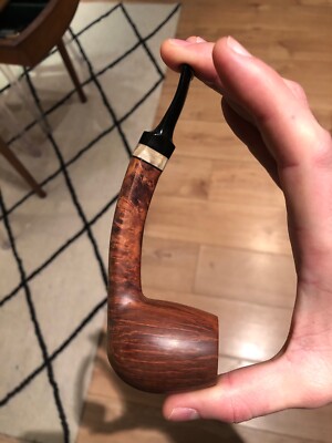 Nils Frederiksen Smooth Straight Grain Pfeife - Danish Egg Shape - Top Zustand