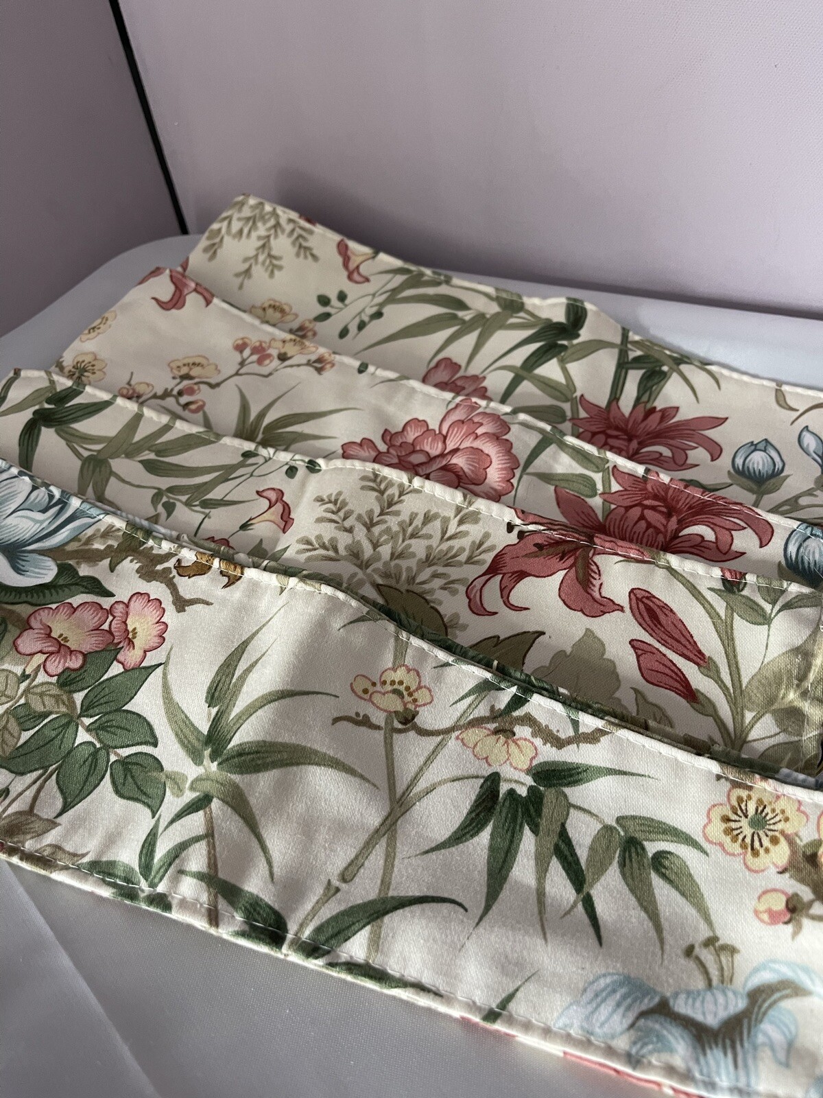 2 x Pair of Vintage Floral Curtain Tie Backs eBay