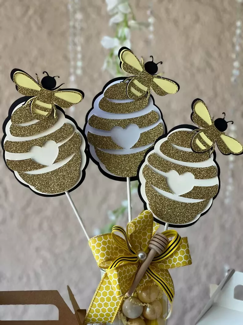 honey bumble bee/ bee centerpieces stick/ bee decoration/ bee