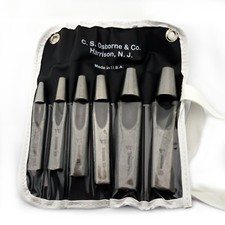 C.S. Osborne Grommet 6-Piece Hole Cutter Punch Set #K-500 Made In USA