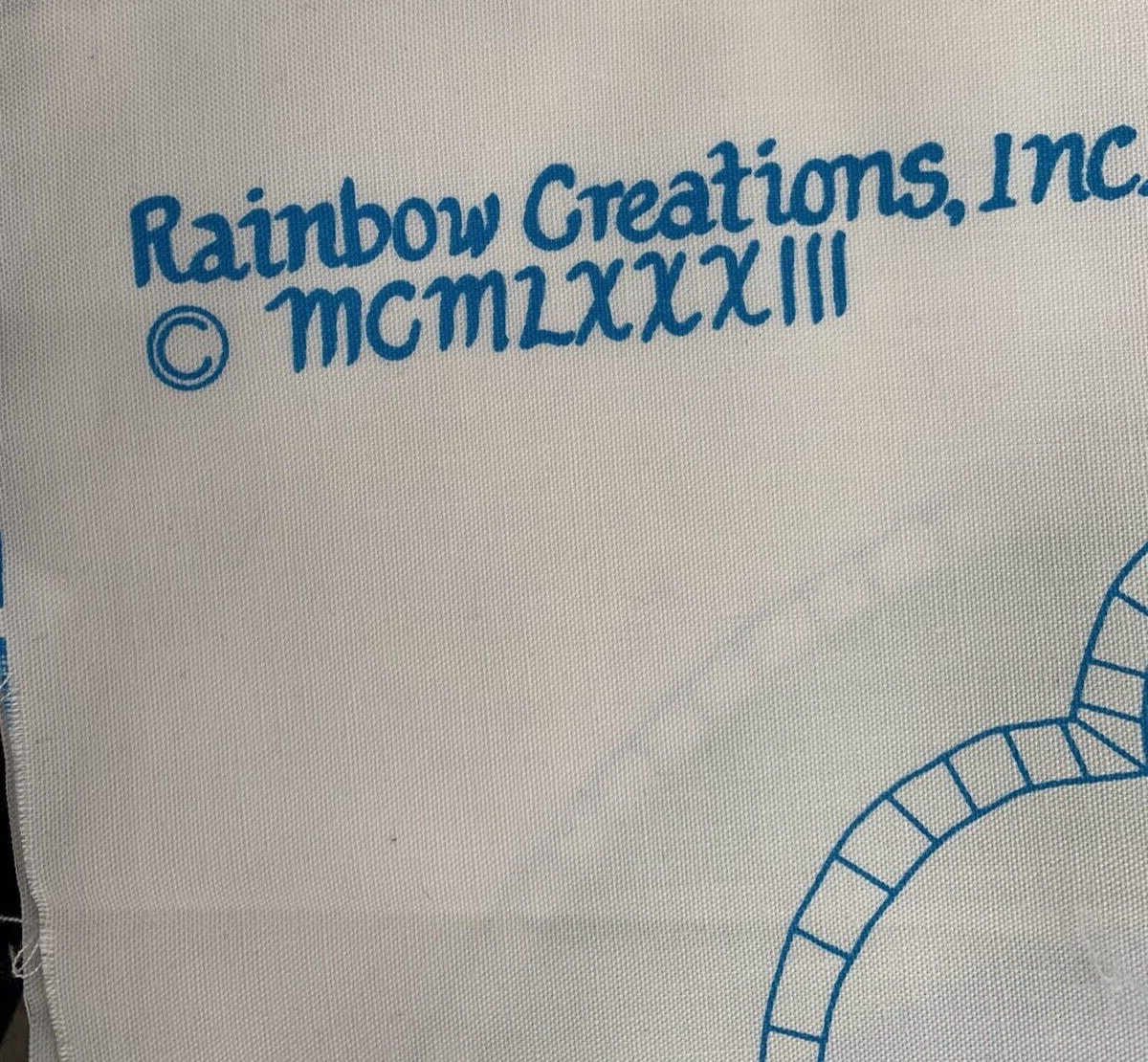 Vintage Rainbow Creations Cut & Sew Cupcake Hot Air Balloon Pillow Fabric Panel