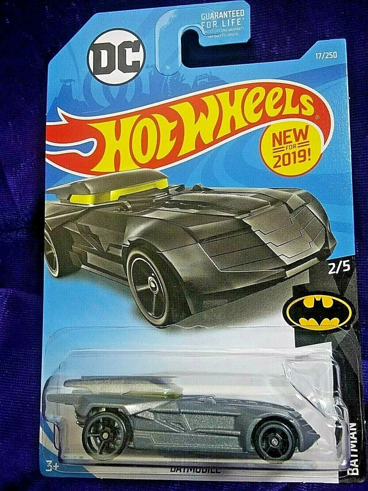 2019 Hot Wheels Batmobile DC Comics Batman Series #2/5 Gray Die-Cast 1:64 Scale