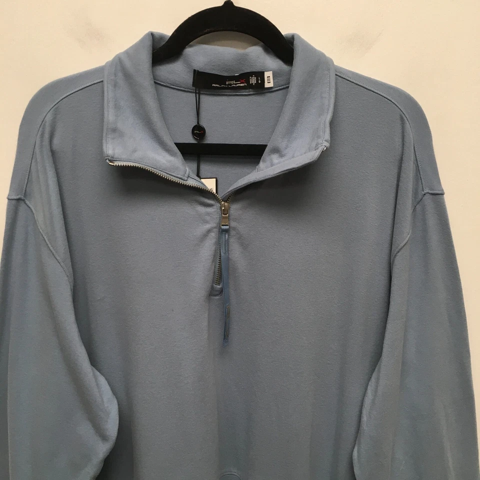 Ralph Lauren RLX Women Blue Long Sleeve 1/4 Zip Pullover Golf  Sweatshirt L $168 - Image 2 of 4