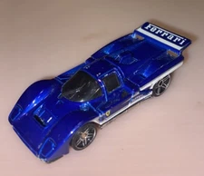 Vintage Unbranded FERRARI 512M Rare Dark Blue 1:64 Original Old Car Flip Trunk +