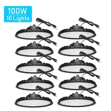 10 Pack 100 Watts UFO Led High Bay Light Led Commercial Industrial Shop Lighting