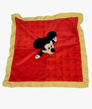 Disney Baby Mickey Mouse Red Yellow Lovey Security Blanket Crinkle Ears 3209
