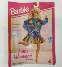 VTG Mattel Barbie Jeans Week-End Fashions Jacket, Dress Shoes. New Seal