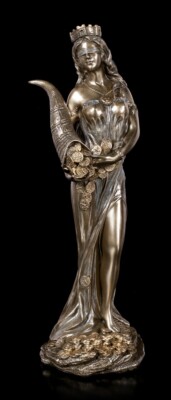 Fortuna Figur klein - Glücksgöttin - Veronese Statue Deko Glücksbringer Glück
