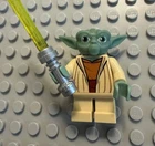 100% Genuine Lego Minifigure - Star Wars Yoda- Clone Wars, Gray Hair sw0446
