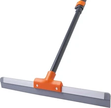 Rubber Floor Squeegee Heavy Duty with Extendable Handle for Concrete Tile Garage