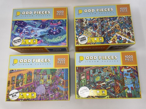 Four 1000 Piece Odd Pieces Puzzles