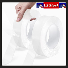 2 Rolls Nano Double Sided Mounting Tape Heavy Duty Clear Adhesive 20ft