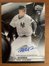 2025 Topps Chrome Black - Autographs Will Warren #CBA-WWA (AU, RC)