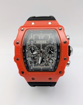 Activa Fury X Invicta Men's Watch w/ Skeleton Dial - 44.3mm, Black - Red