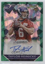 2015 Prizm Rookie Signatures Green Crystal 19/75 Taylor Heinicke Auto 11nq