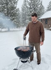 Coleman Lined Henley Shirt Bonded Waffle Sherpa 1/4 Snap Copper Heather Mens XXL