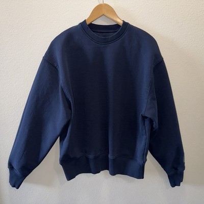 Stanley/Stella Navy Blue Heavyweight Organic Cotton Fleece Crewneck Sweatshirt L