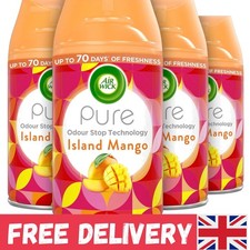 Air Wick Freshmatic Refill Pack of 4, Island Mango, 250ml Each, Lasts 280 Days