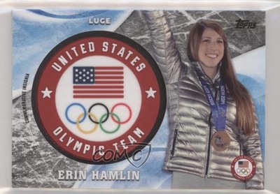 2018 US Olympic & Paralympic Team and Hopefuls Silver 11/50 Erin Hamlin 9b4