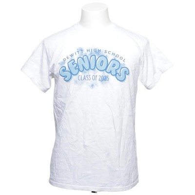 Gildan, T-shirt, Größe: M, Weiß/Blau, Baumwolle, Print, Herren #giD