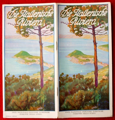 1459 Reise Prospekt Die italienische Riviera Italien um 1930 mit Fotos Landkarte - Bild 1 von 2
