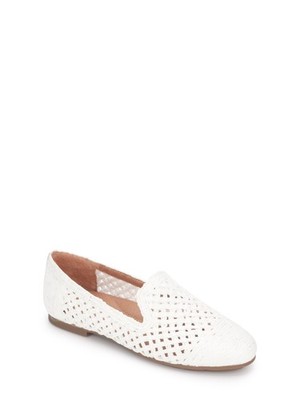 GENTLE SOULS KENNETH COLE Womens White Eugene Almond Slip On Loafers Shoes 8.5 M