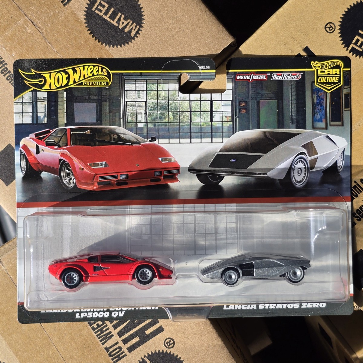 HOT WHEELS PREMIUM LAMBORGHINI COUNTACH LP5000QV + LANCIA STRATOS
