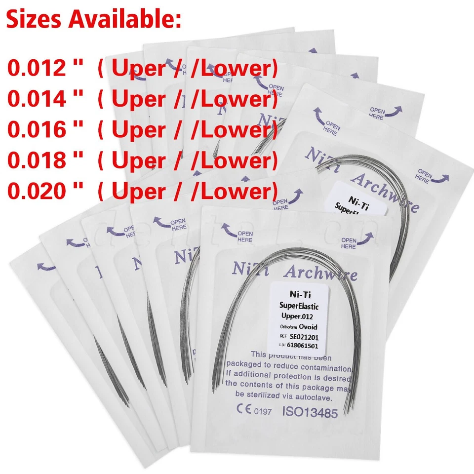 UNBANDED Arcos de Dental Ortodoncia Redondos Niti Arco de Alambre Su Arch Wire USA