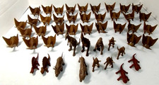 45 MPC Prehistoric Playset Plastic Dinosaurs Brown Mixed Dinos See Desc. Vintage