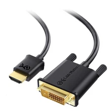 Cable Matters 6ft CL3 HDMI to DVI Cable Bi-Directional HDMI1.4 to DVI Black