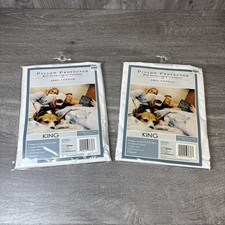 From Bed Bath  Beyond 100 Cotton King Zippered Pillow Protector Cover New